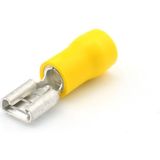 Vlakstekerhuls - Geel - 2.5-6.0mm² - 6.3x0.8mm