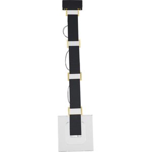 Hanglamp Modern Zwart Met Kristal en Leer - Scaldare Isola