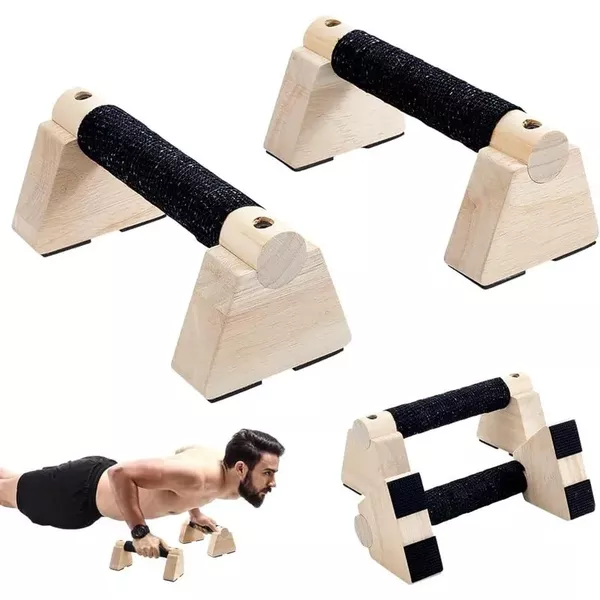 Piralettes Houten Push Up Bars - Parallettes Hout - Krachttraining Bovenlichaam ...