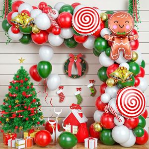 Gingerbread Man Kerst thema Latex Aluminium Film Ballon Set