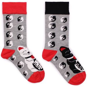 Hop Hare - Bamboe sokken - Vrolijke sokken - Grappige sokken - Happy Socks - Unisex - Lucky cat - Yin yang 36-40