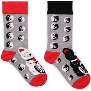 Hop Hare - Bamboe sokken - Vrolijke sokken - Grappige sokken - Unisex - Lucky cat - Yin yang 36-40
