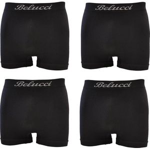 Belucci heren boxershorts set van 4 stuks zwart maat S