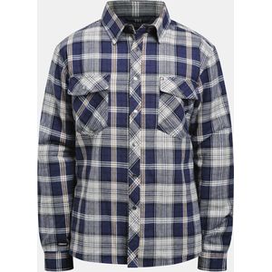 Jobman 5157 Flannel Shirt Lined 65515701 - Navy/Grijs - M