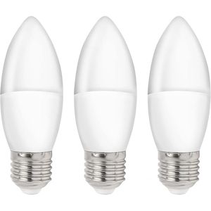 Spectrum - LED Kaarslamp E27 - Warm Wit - 1W - 230V - 90 Lumen - Ø37mm - 3 stuks