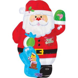 folieballon - kerstman met cadeautjes - 45cm - leeg