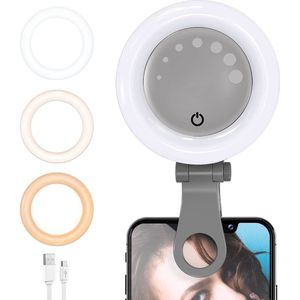 Ring Light Laptop Video Conference Light, LED Ring Light, Dimmable Webcam Lighting with Clip for Selfie, Ring Light for Zoom Meeting, Tiktok, Makeup, Live Stream, YouTube, Photography