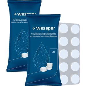 Reinigingstabletten voor Jura - Philips - Saeco - 2 verpakkingen a 10 stuks - tabletten reiniger Coffee oil remover ontvettingstabletten