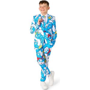 OppoSuits Teen Boys' The Smurfs Suit - Officieel Smurfen Kostuum - Verkleedkleding - Maat EU134/140