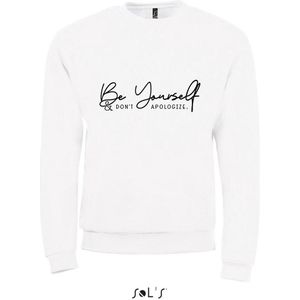 Sweatshirt 2-159 Be Yourself - Wit, xS