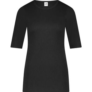 Ten Cate Thermo Rib dames T-shirt 3 4e mouw - Zwart