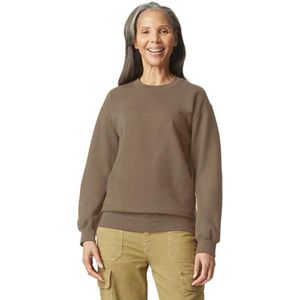 Gildan - Softstyle Midweight Fleece Crewneck Sweater - Brown Savana maat L