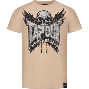 Tapout Shirt 'Creston'  sand / lichtgrijs / zwart