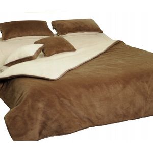 Deken 100% Wol - Dubbelzijdig - Puur Australische Merino & Kameel Blend Cocoa Milk – Wit Bruin Premium Wollen Deken OnceDoce® 2 x 450 g/m² - Warm Ademend Zacht – Woolmark ® Keurmerk - Wasbaar – 140x200cm