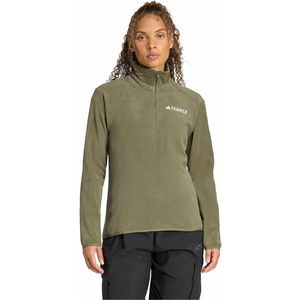Adidas Multi Essentials Fleece Met Halve Rits Groen L Vrouw