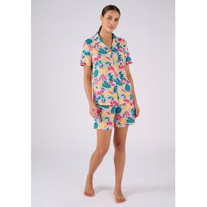 Damart - Pyjashort van jerseytricot zuiver katoen - Dames - Blauw - 46-48 (L)