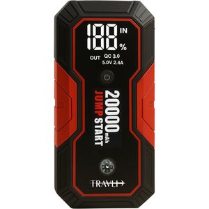 Travli - Jumpstarter - Zwart/Rood - Batterijcapaciteit 20000mAh - Peakstroom 1500A