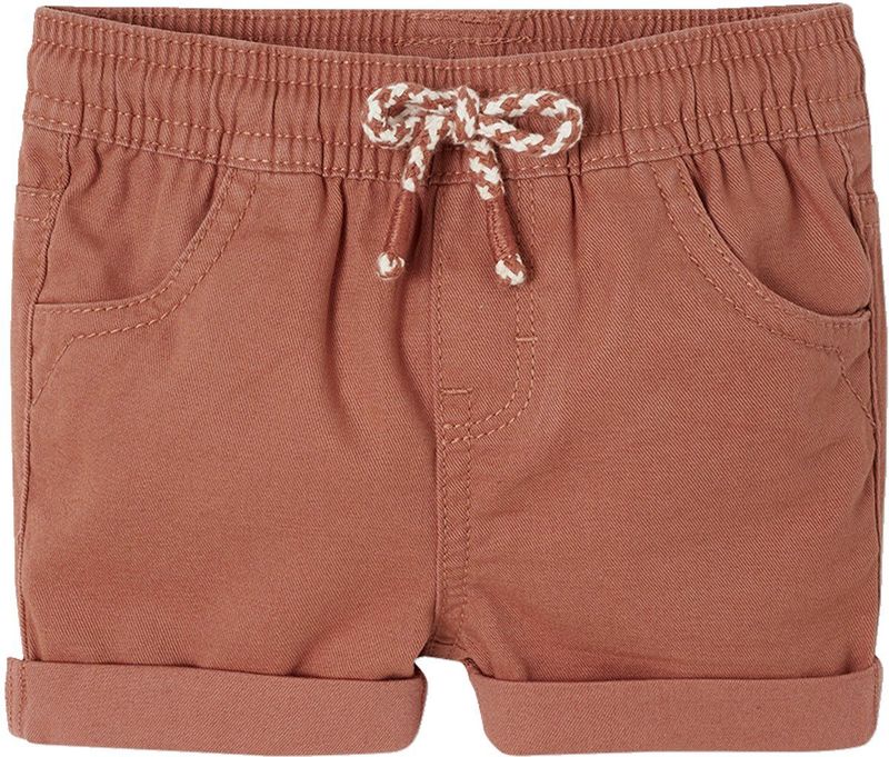 Vertbaudet - Gekeperde Short - Katoen - Babyjongen - Elastische Tailleband