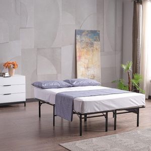 AirSleeperz® opvouwbaar bed Joost Premium - Kleur zwart - Afmeting 140x200 cm - 2 persoons vouwbed - Heavy duty: draagkracht 300 kg