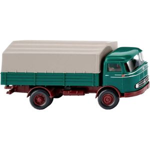 Wiking 043403 H0 Vrachtwagen Mercedes Benz LP 321 laadbak, opaalgroen