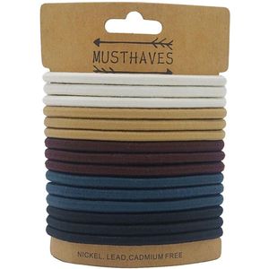 Haarelastiekjes - set van 5 - multicolor - accessoire - kapsel - opsteken - geschenk - cadeau - feest - feestdagen