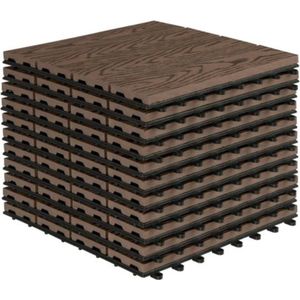 Patio Tuintegels - Kliksysteem - Donkerbruin - 30x30x2 cm