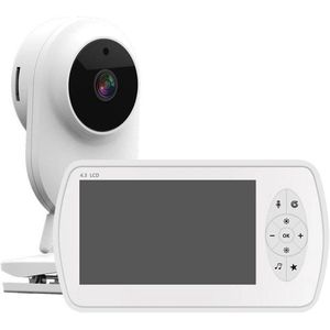 Babyfoon - met Camera - Baby Monitor - Binnencamera - 2MP - CMOS - 1080P (Full-HD) - met VOX-Functie - EU Plug - Wit