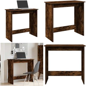 vidaXL Bureau 80x40x75 cm bewerkt hout gerookt eikenkleurig - Bureau - Bureaus - Schrijftafel - Buro