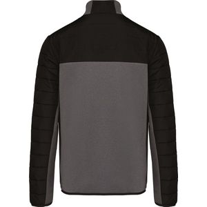 Kariban Herenjasje in twee stoffen K6171 - Black / Dark Grey Heather - XS