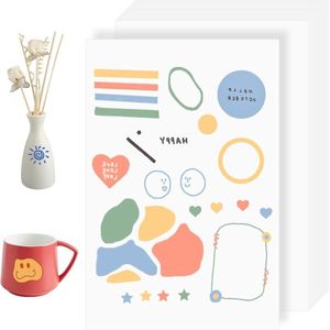 20 Sheets A4 Water Decal Transfer Film - Laser Printer Candle Film - Ceramic Glass Plastic Metal Wood Sticker (Transparent)