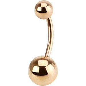 Fako Bijoux® - Navelpiercing - Classic - Goudkleurig