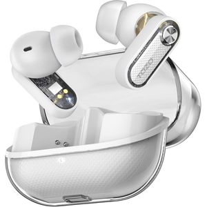 Draadloze oordopjes met hybride actieve ruisonderdrukking en AI-gestuurde microfoons