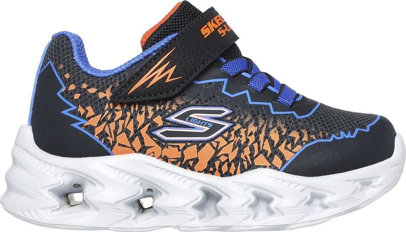 Skechers - Sneakers - Zwart - Synthetisch - Blauw en Oranje Trim