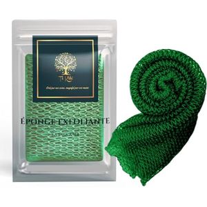 Afrikaans Douchenet en Scrub Handschoen - XL Badspons Accessoire voor Dames, Heren en Kinderen - Groene Bodyscrub