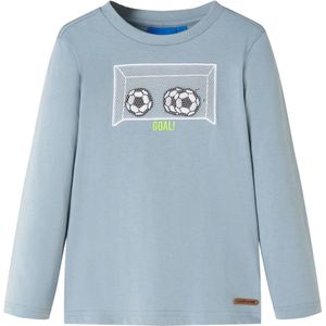 vidaXL - Kindershirt - met - lange - mouwen - 104 - lichtblauw