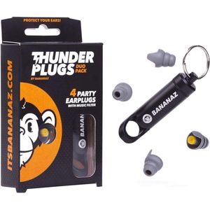 Bananaz BAN-DU1 TP-Duopack gehoorbescherming, M, grijs
