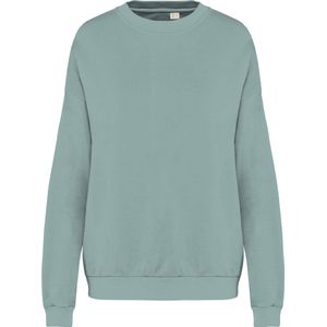 Biologische unisex sweater 'Terry' lange mouwen Washed Jade Green - L
