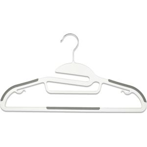 Kledinghangers - 5x - Non-slip - Antislip - Wit - Rubber
