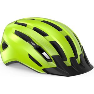 MET Downtown Fietshelm - Trekking - Maat S/M - Fluo Yellow Glossy