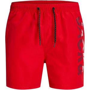 Jack & Jones Plus Size Zwemshort Heren SPLICELOGO Rood - Maat 44 - Zwembroek