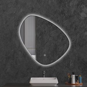 LOMAZOO Badkamerspiegel met Verlichting - Spiegel met Verlichting - Badkamer spiegel - 60 x 60 cm - Ovaal [GENEVA]