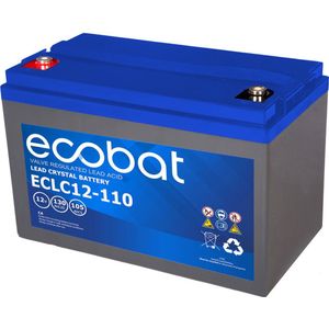 Ecobat - 130AH AGM accu voor uw scootmobiel (Ecobat) - 32.8 cm x 17.6 cm x 22.0 cm (LxBxH)