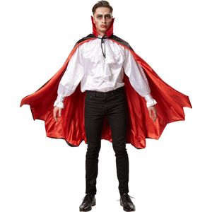 dressforfun - Vampiercape vleermuis 110 cm - verkleedkleding kostuum halloween verkleden feestkleding carnavalskleding carnaval feestkledij partykleding - 301858