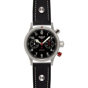 Hanhart Pioneer Mk II Horloge Zwart, zwarte band