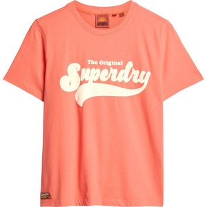 Superdry STUDIOS SLUB EMB VEE TEE Dames T-shirt - Maat S