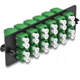 Glasvezeladapterpaneel LC Duplex APC 12 Port Green