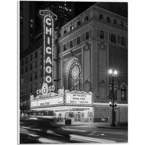 Forex - ''Chicago'' Bord (zwart/wit) - 30x40cm Foto op Forex