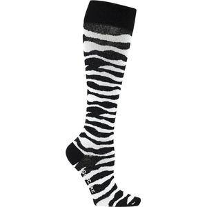 Supcare compressie sokken maat M (40-42) – zebra - trendy compressiekousen – steunkousen – ademend – gezwollen, vermoeide en pijnlijke benen & voeten – spataderen - dagelijks gebruik – vliegreizen – zwangerschap – dames en heren