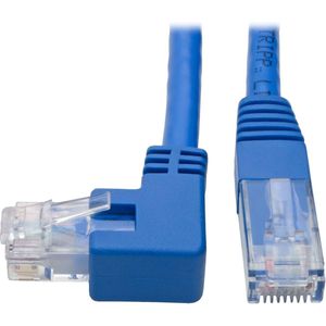 Tripp-Lite N204-001-BL-LA Left-Angle Cat6 UTP Patch Cable (RJ45) - 1 ft., M/M, Gigabit, Molded, Blue TrippLite