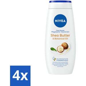 Nivea - Douchegel - Shea Butter & Botanical Oil - 250 ml - Voordeelverpakking - 4 stuks